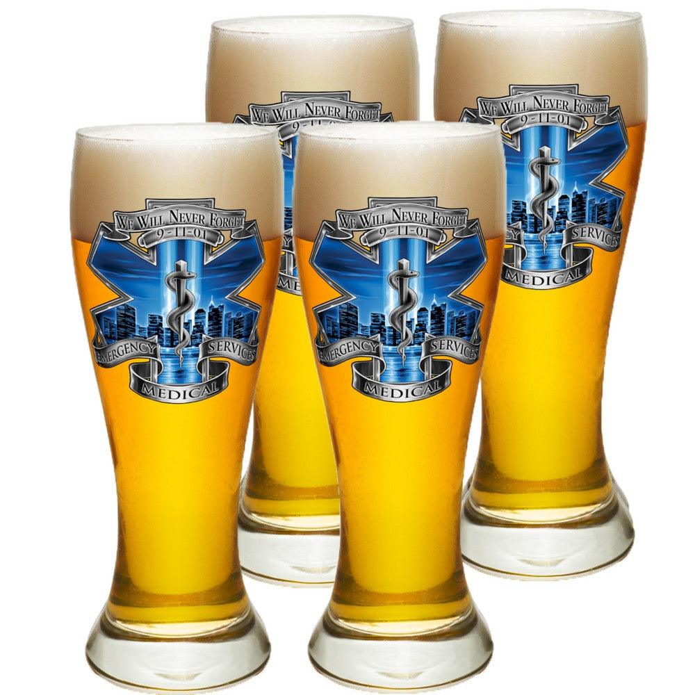 9/11 EMS Blue Skies Pilsner Glass Set-Military Republic