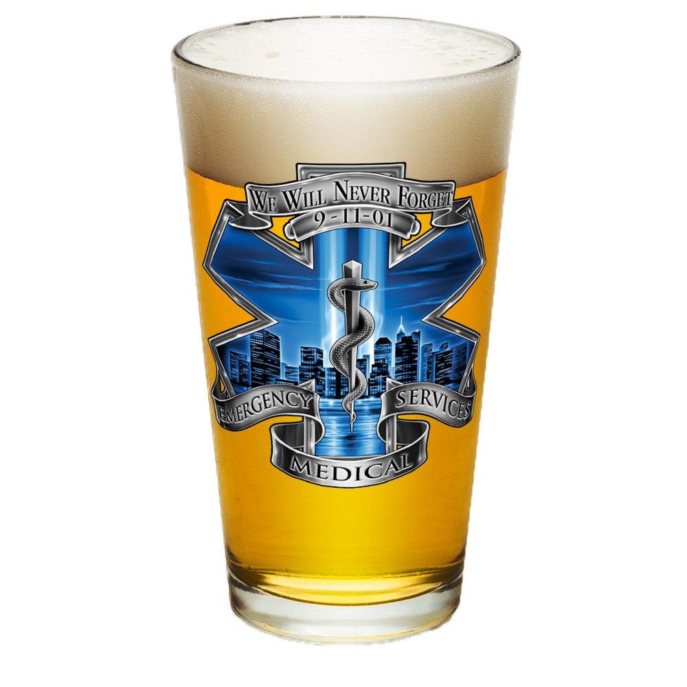 9/11 EMS Blue Skies Pint Glasses-Military Republic