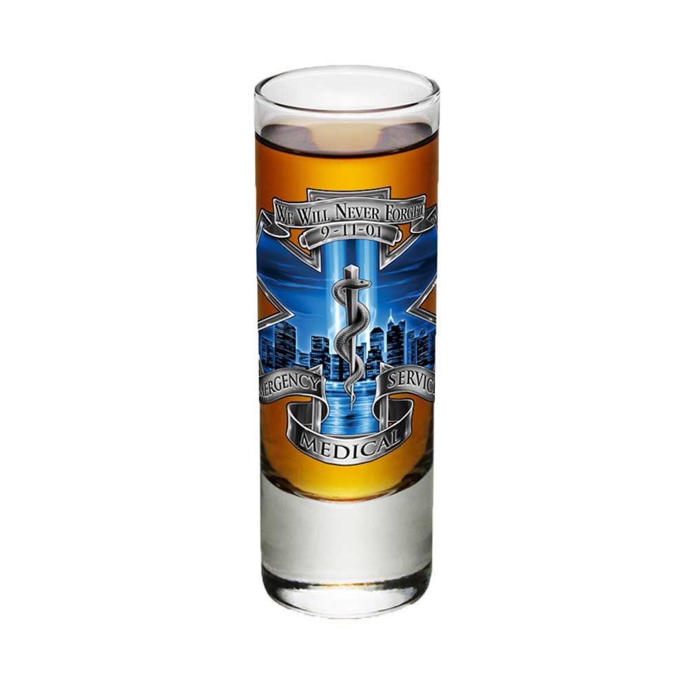 9/11 EMS Blue Skies Shot Glasses-Military Republic