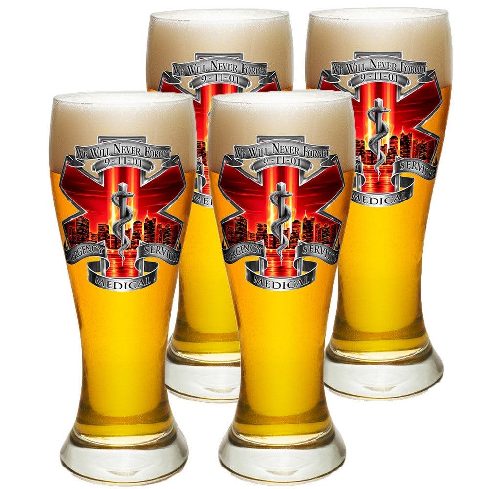 9/11 EMS Red Skies Pilsner Glass Set-Military Republic