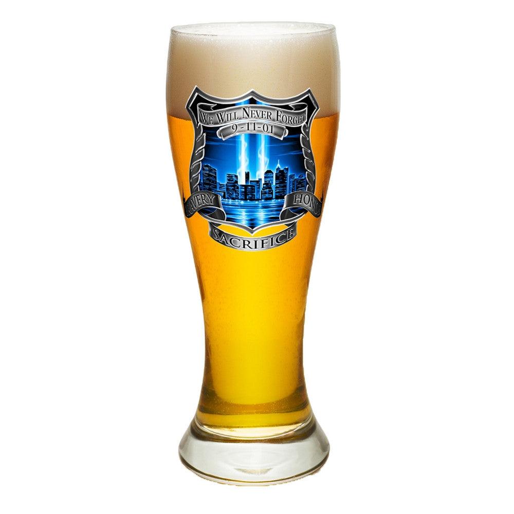 9/11 Police Blue Skies Pilsner Glass Set-Military Republic