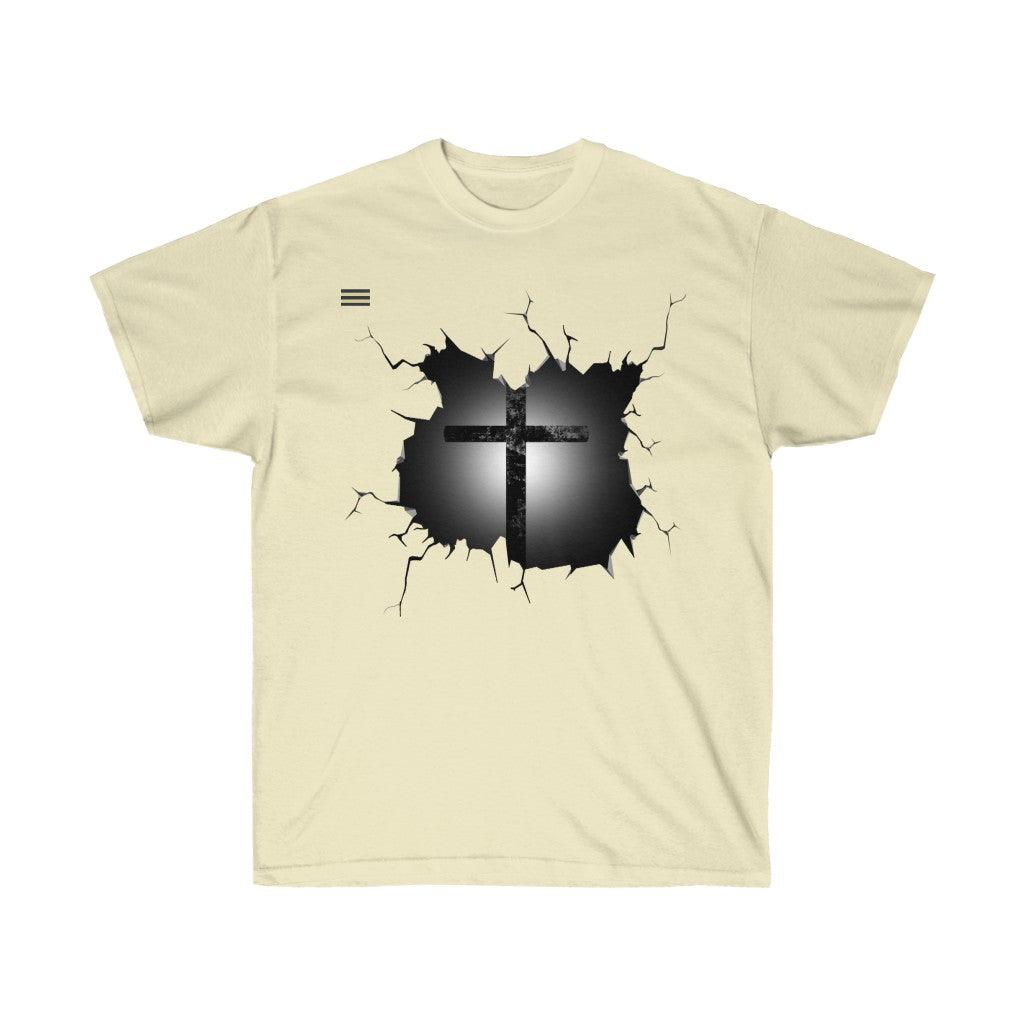 Shattered Shirt Cross Design T-shirt - Military Republic