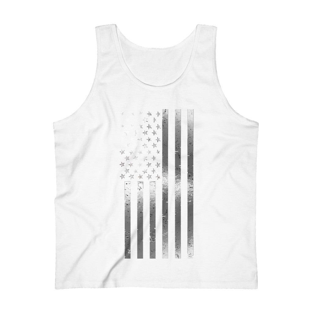 The American Flag - Men's Sleeveless Preshrunk Cotton Tee - Military Republic