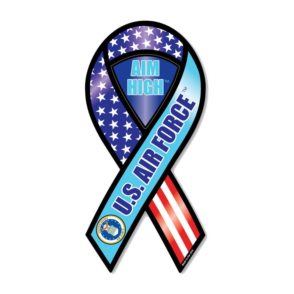 United States Air Force Aim High Ribbon Magnet (3.88" x 8") - Military Republic