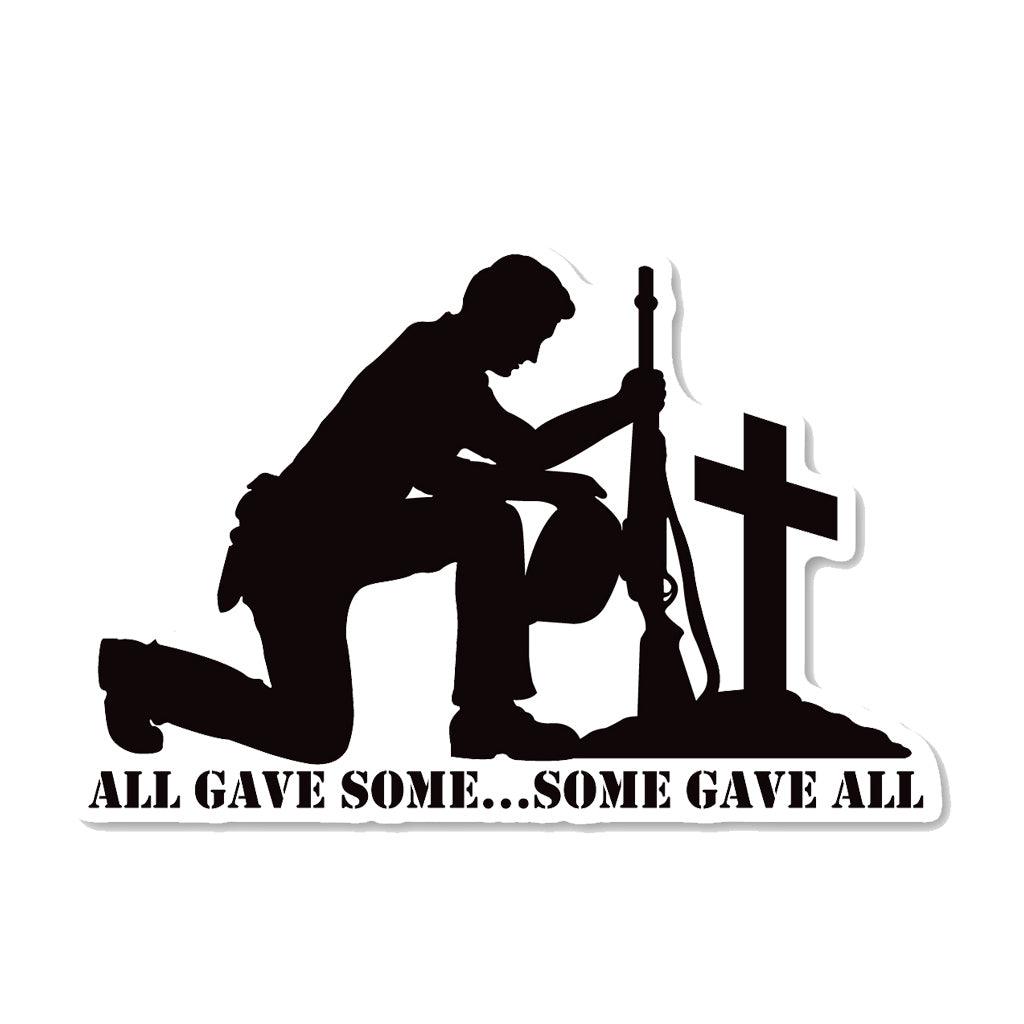 United States Veteran All gave Some Sticker (6.5" x 4.38") - Military Republic