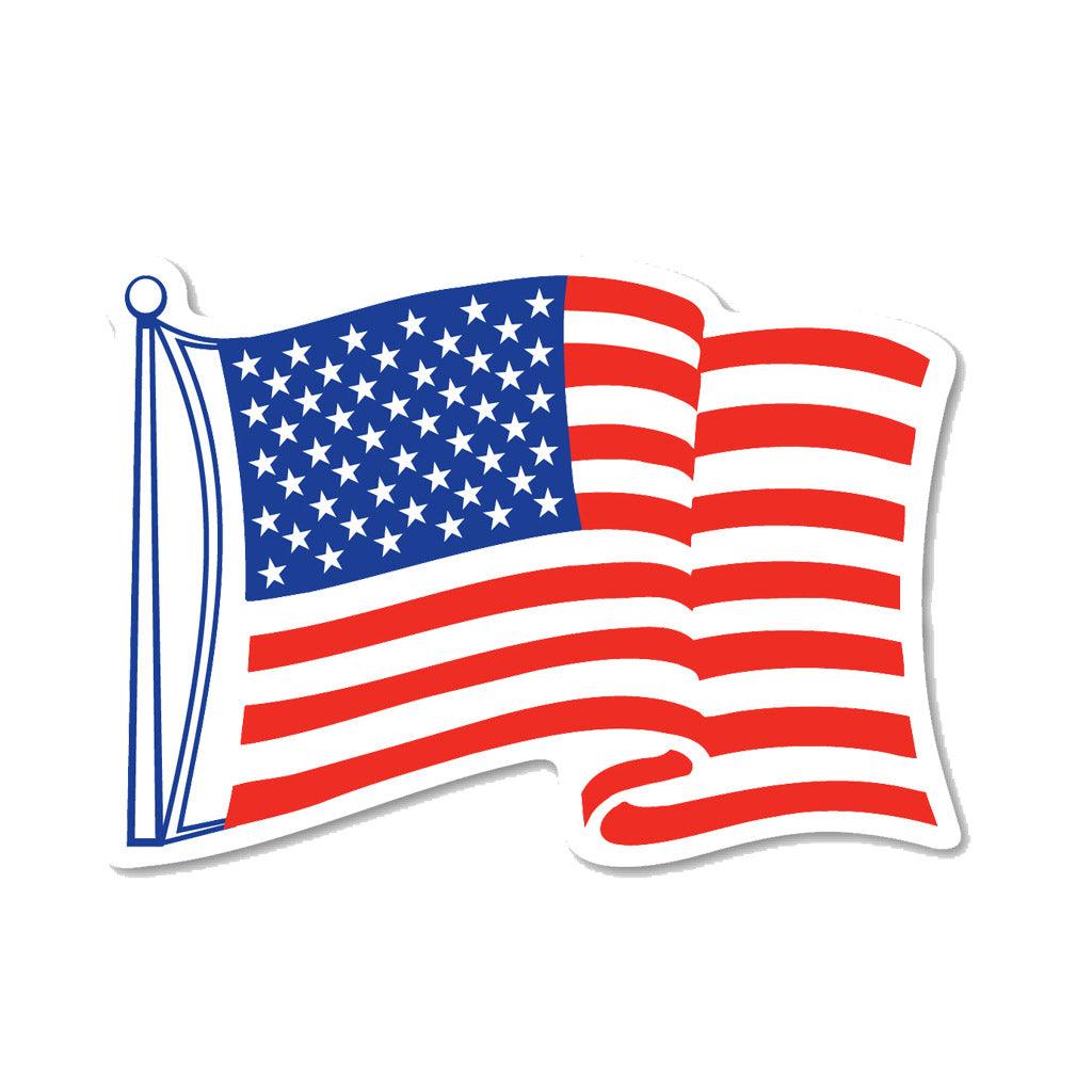 United States Patriotic American Flag Magnet (7.75" x 5.5") - Military Republic