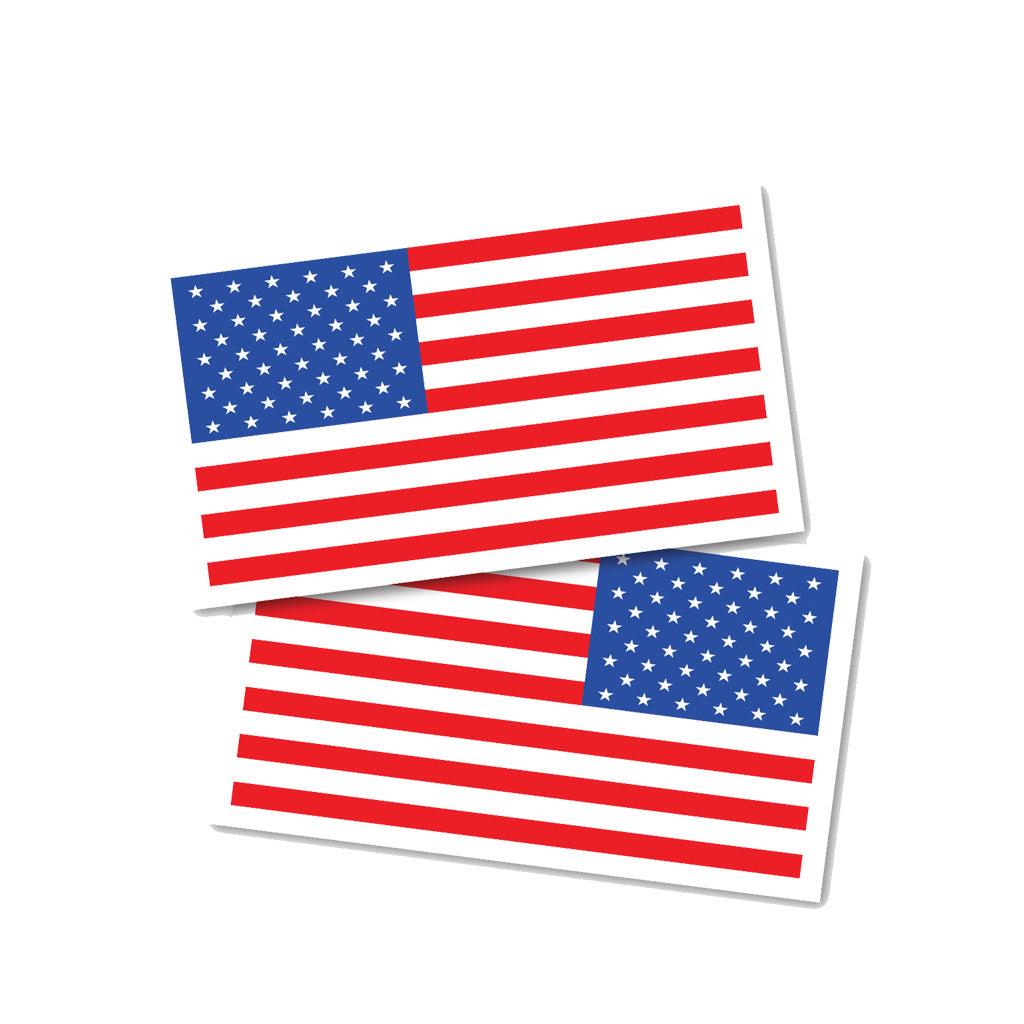 United States Patriotic American Flag / Reversed Flag Rectangle Magnet Pack (4.88" x 5.5") - Military Republic