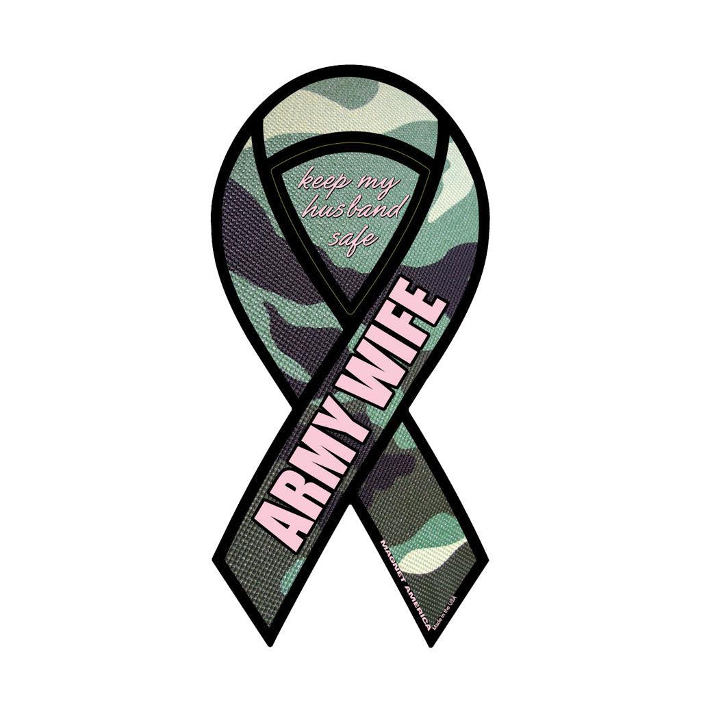United States Army Keep my Husband Safe Ribbon Magnet (3.88" x 11.5") - Military Republic