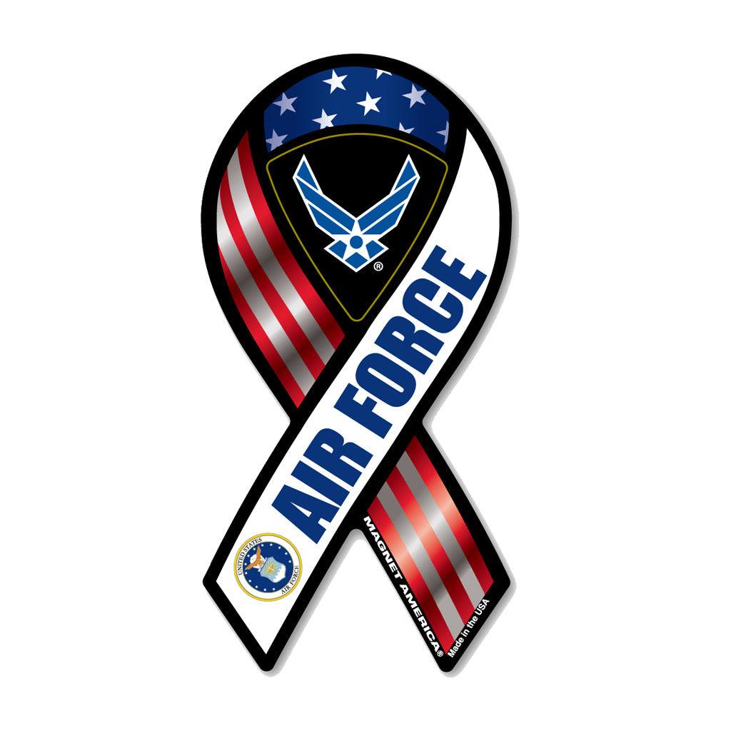 United States Air Force Mini Ribbon Magnet (2" x 4") - Military Republic