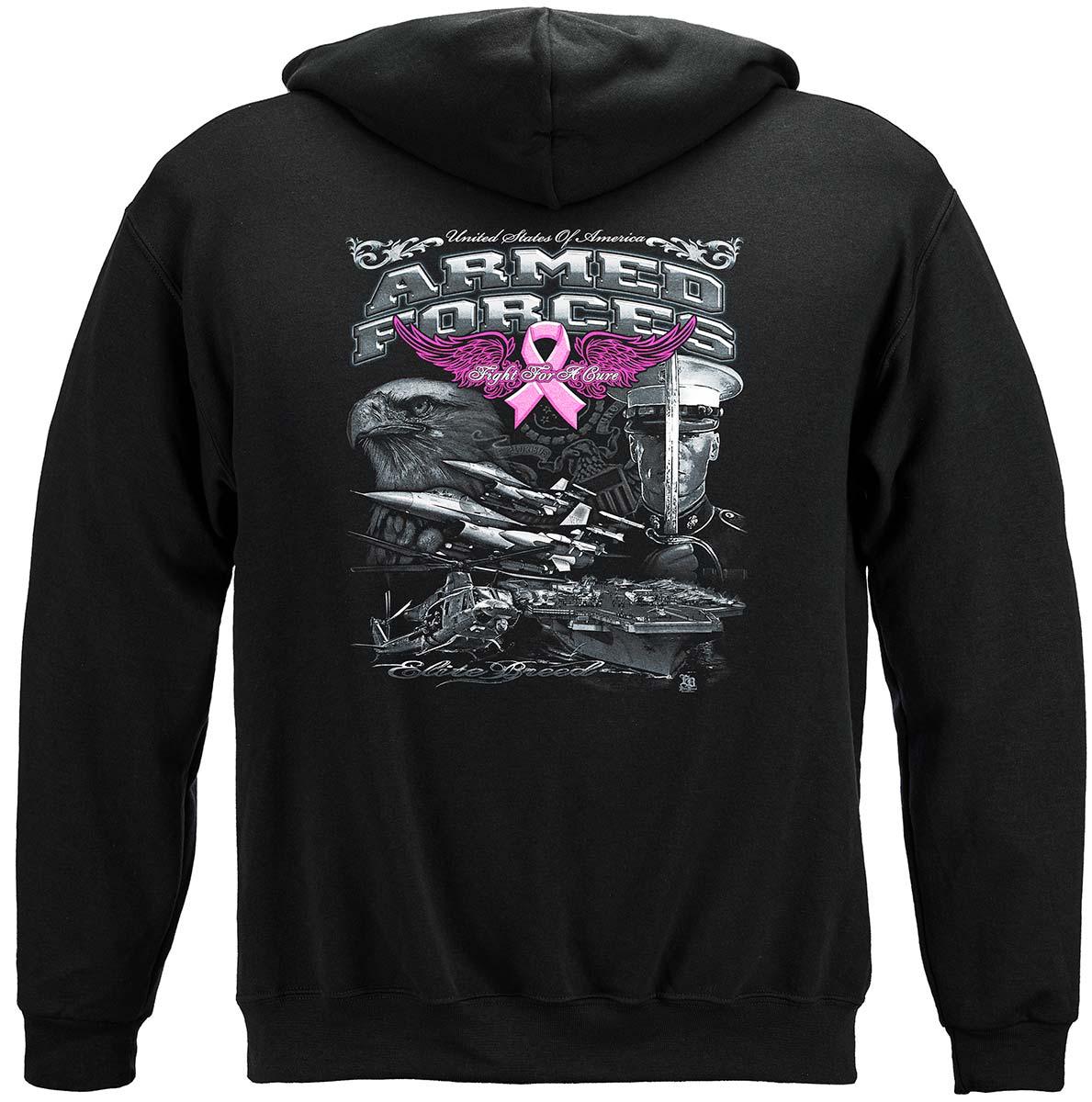 Armed Forces Elite Breed Breast Cancer Awareness Hoodie - Military Republic