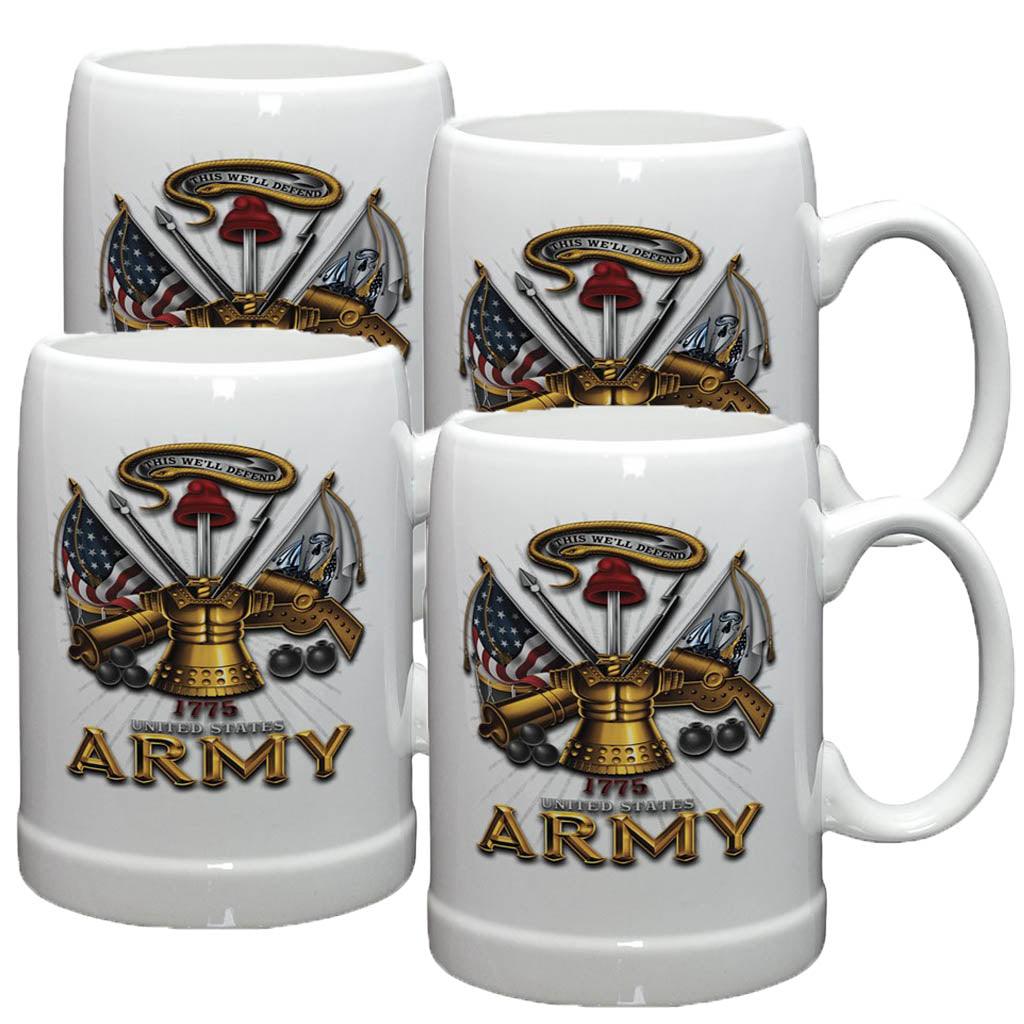 Army Antique Armor Stoneware Mug Set - Military Republic