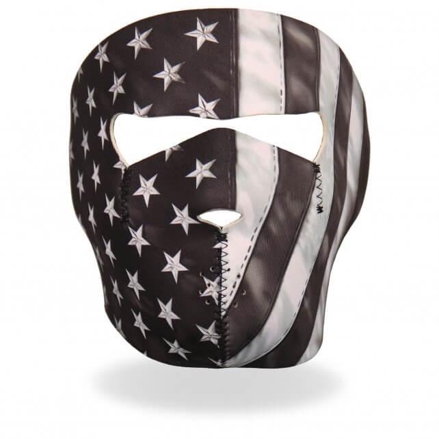 Black & White USA Flag Face Mask - Military Republic