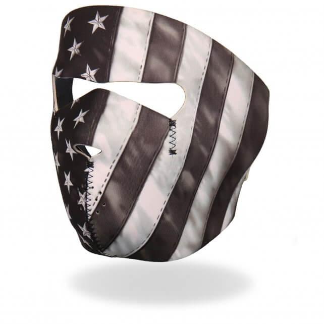 Black & White USA Flag Face Mask - Military Republic