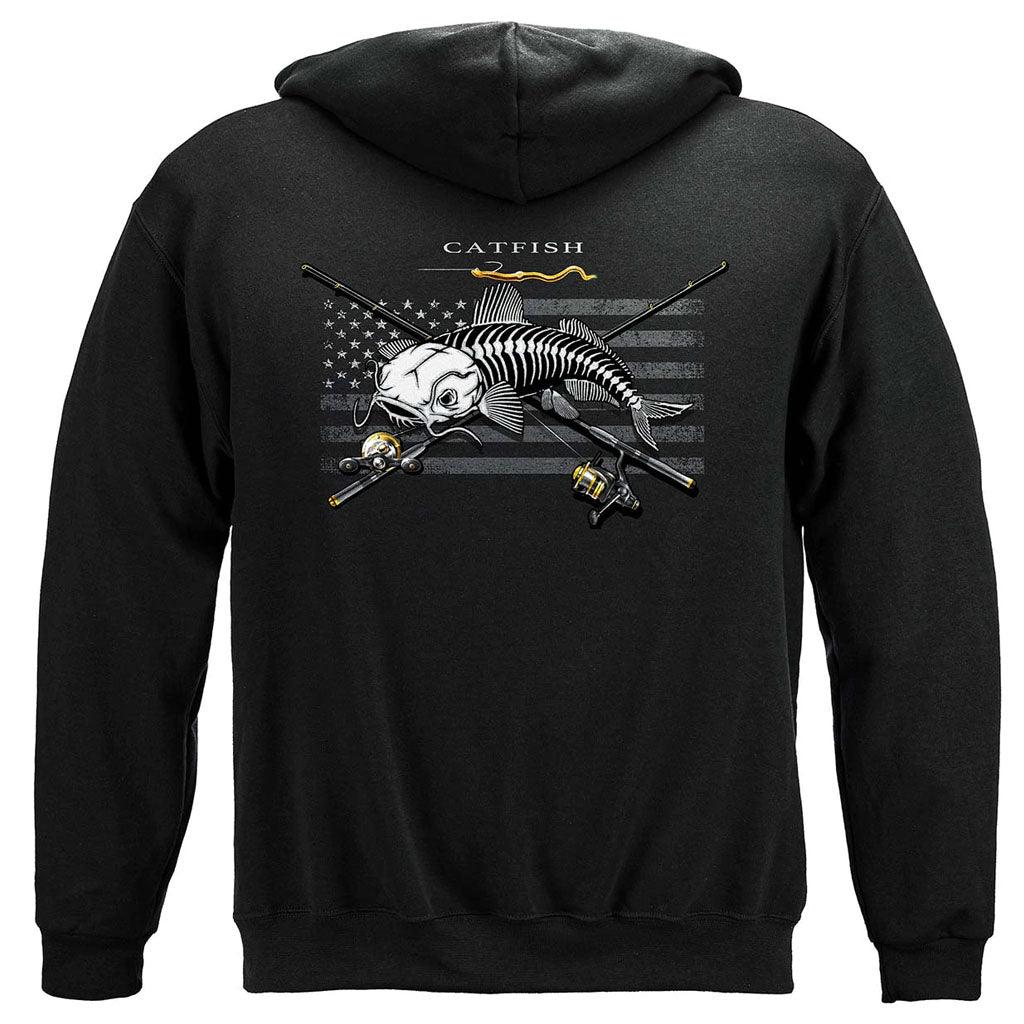 United States Black Flag Patriotic Catfish Premium Long Sleeve - Military Republic