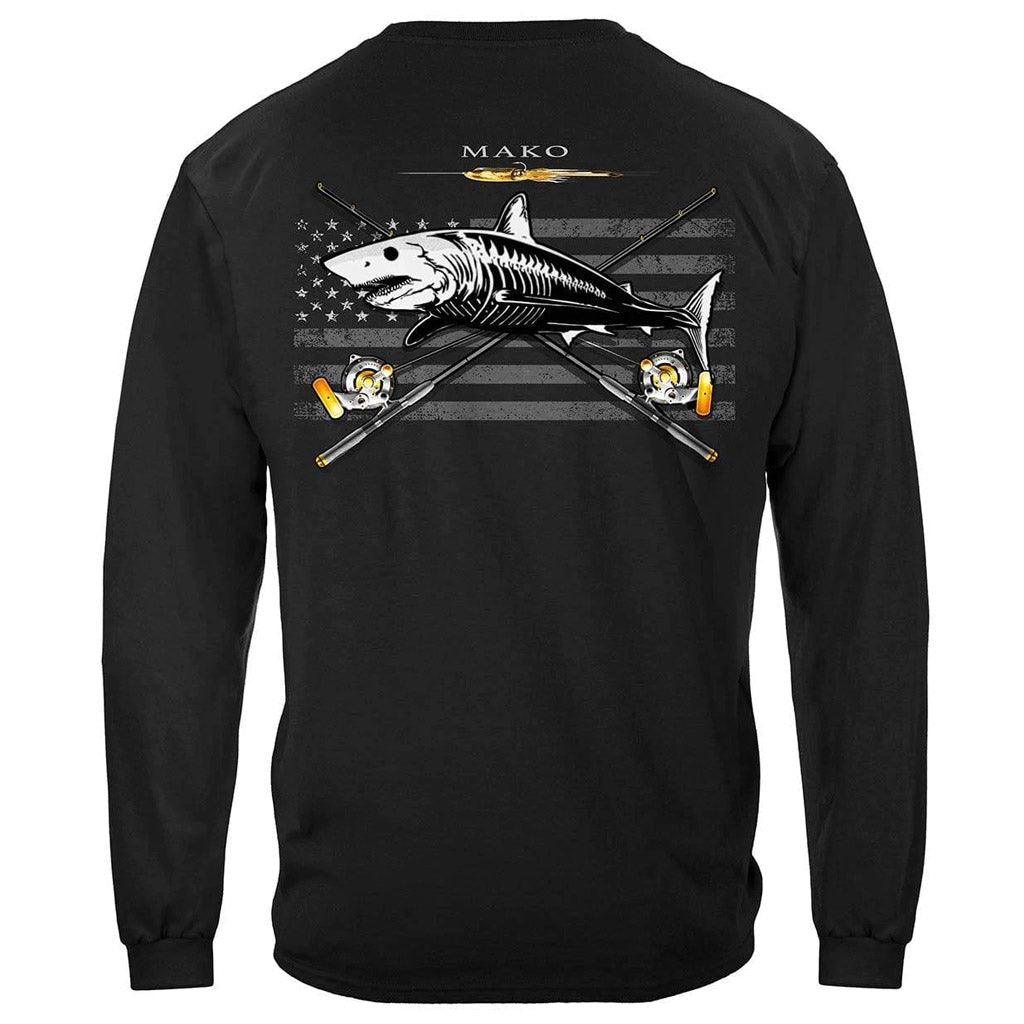 United States Black Flag Patriotic Shark Premium Hoodie - Military Republic