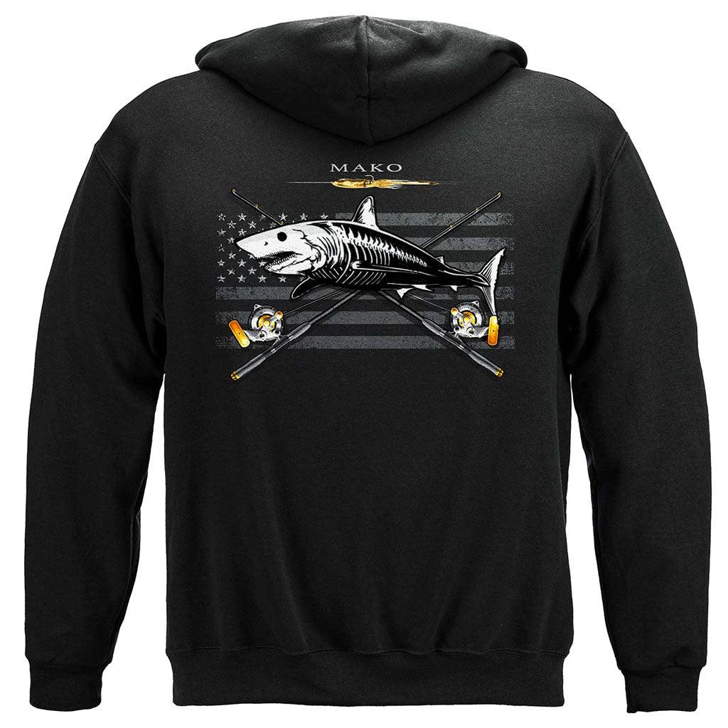 United States Black Flag Patriotic Shark Premium Long Sleeve - Military Republic