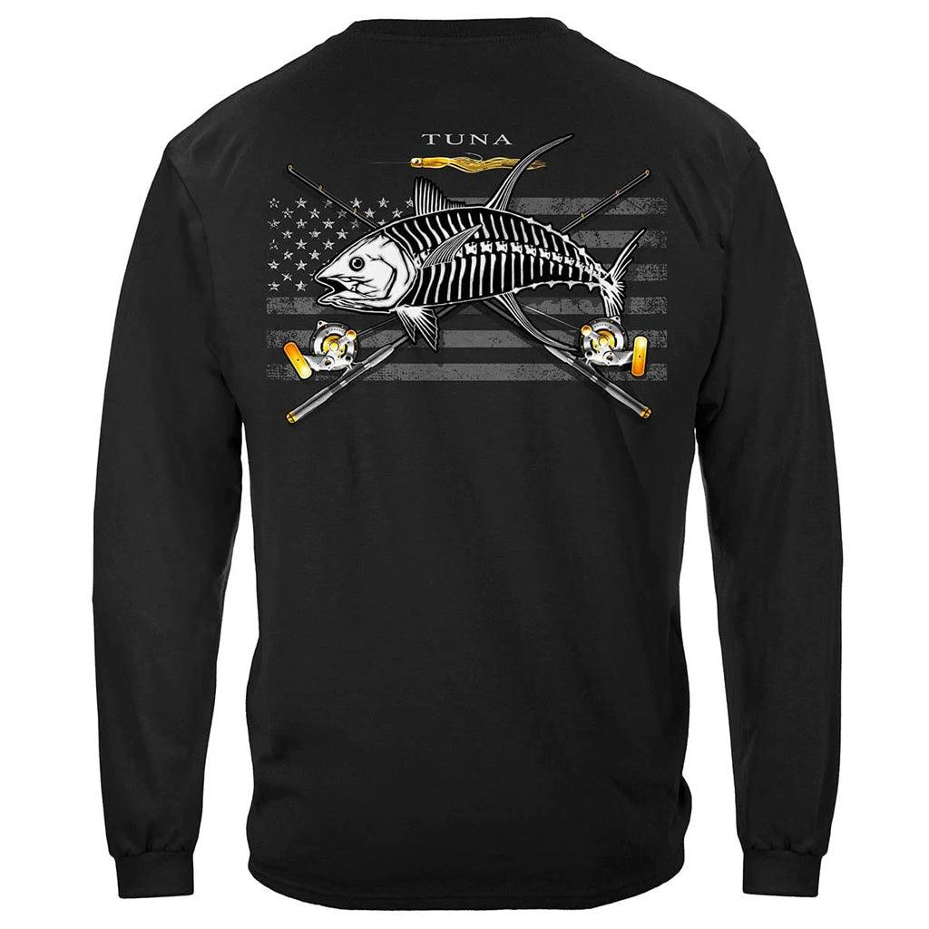 United States Black Flag Patriotic Tuna Premium T-Shirt - Military Republic