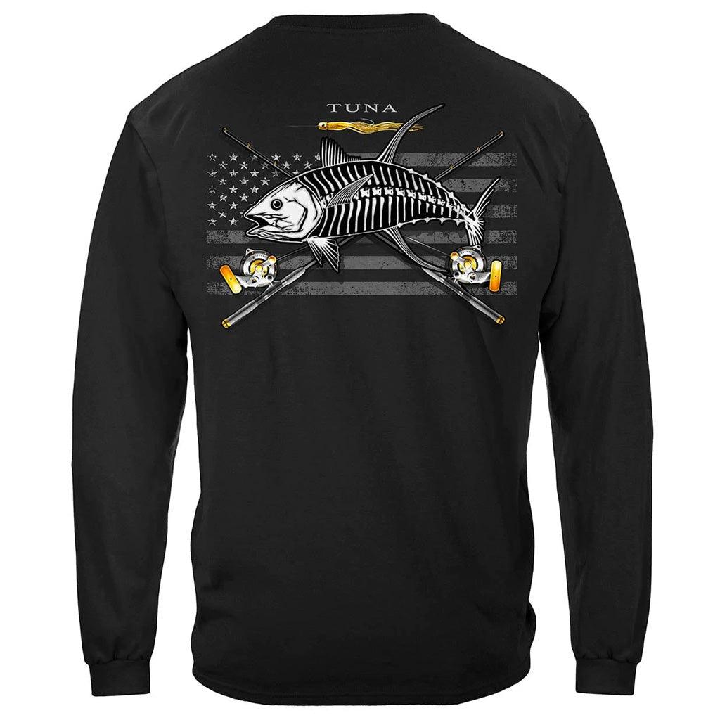 United States Black Flag Patriotic Tuna Premium Hoodie - Military Republic