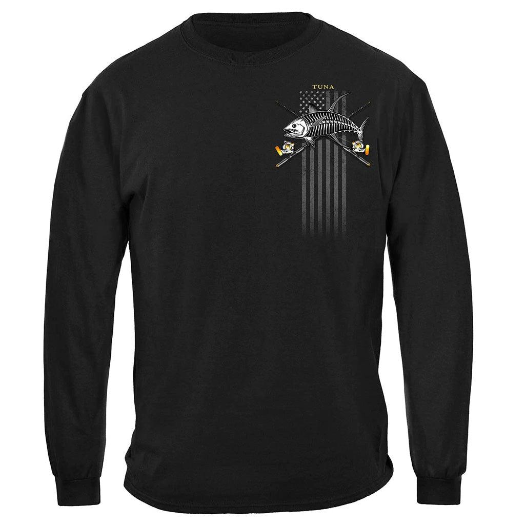 United States Black Flag Patriotic Tuna Premium Hoodie - Military Republic