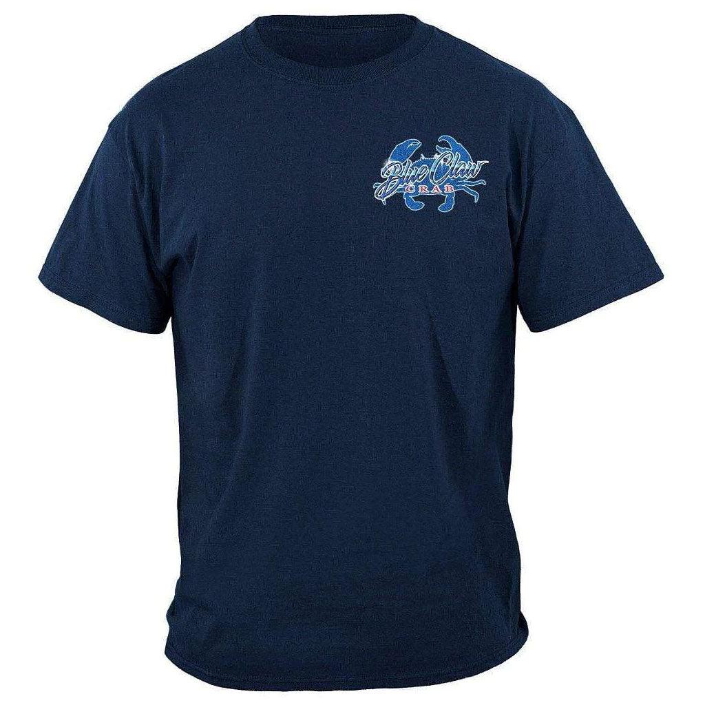 United States Blue Claw Crab In Your Face Premium Long Sleeve - Military Republic