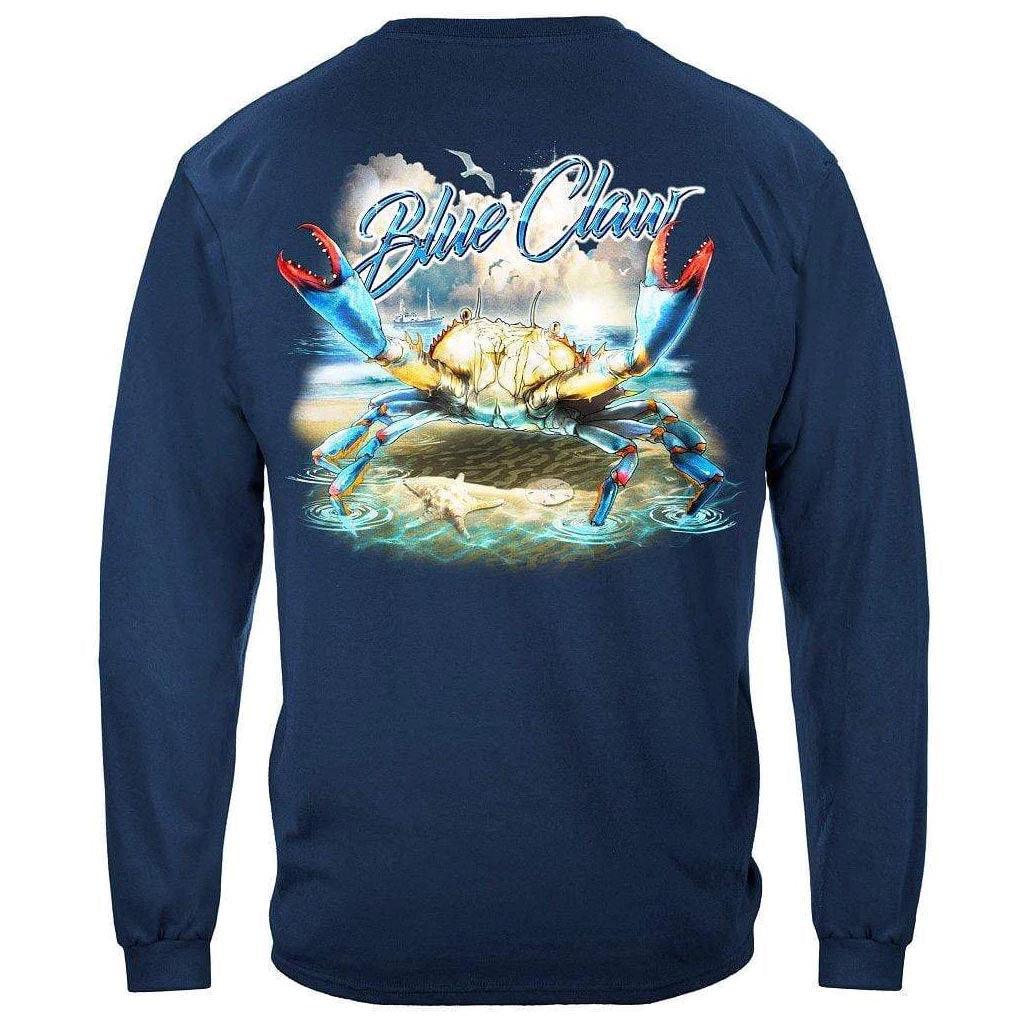 United States Blue Claw Crab In Your Face Premium Hoodie - Military Republic