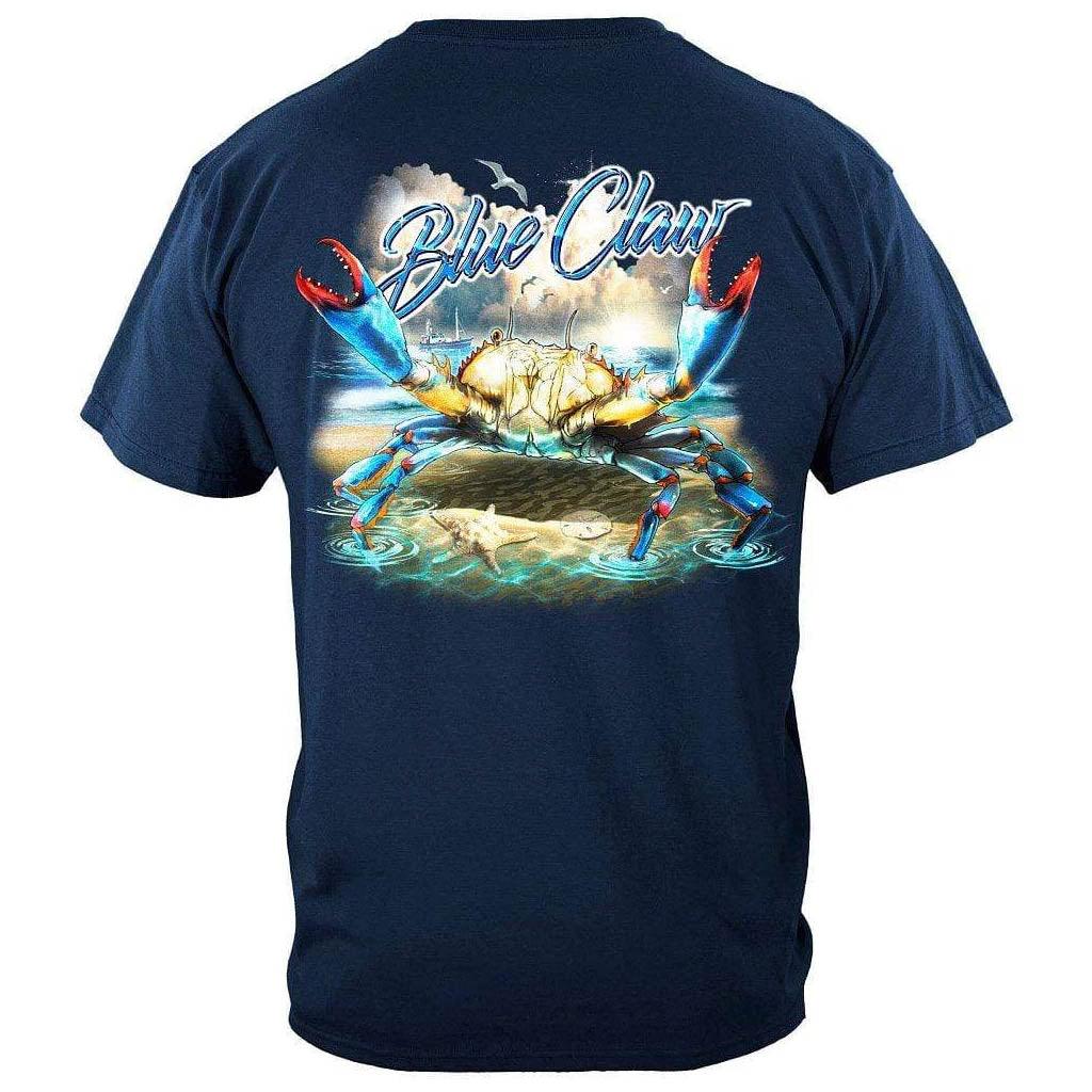United States Blue Claw Crab In Your Face Premium Long Sleeve - Military Republic