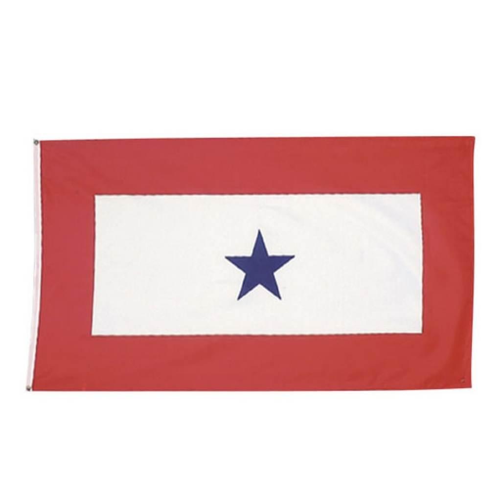 Blue Star (Single) U.S. Military Service Polyester Flag - Military Republic