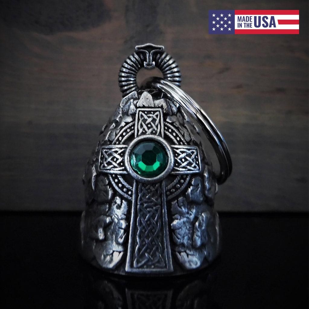 Celtic Cross Motorcycle Guardian Diamond Bell - Military Republic