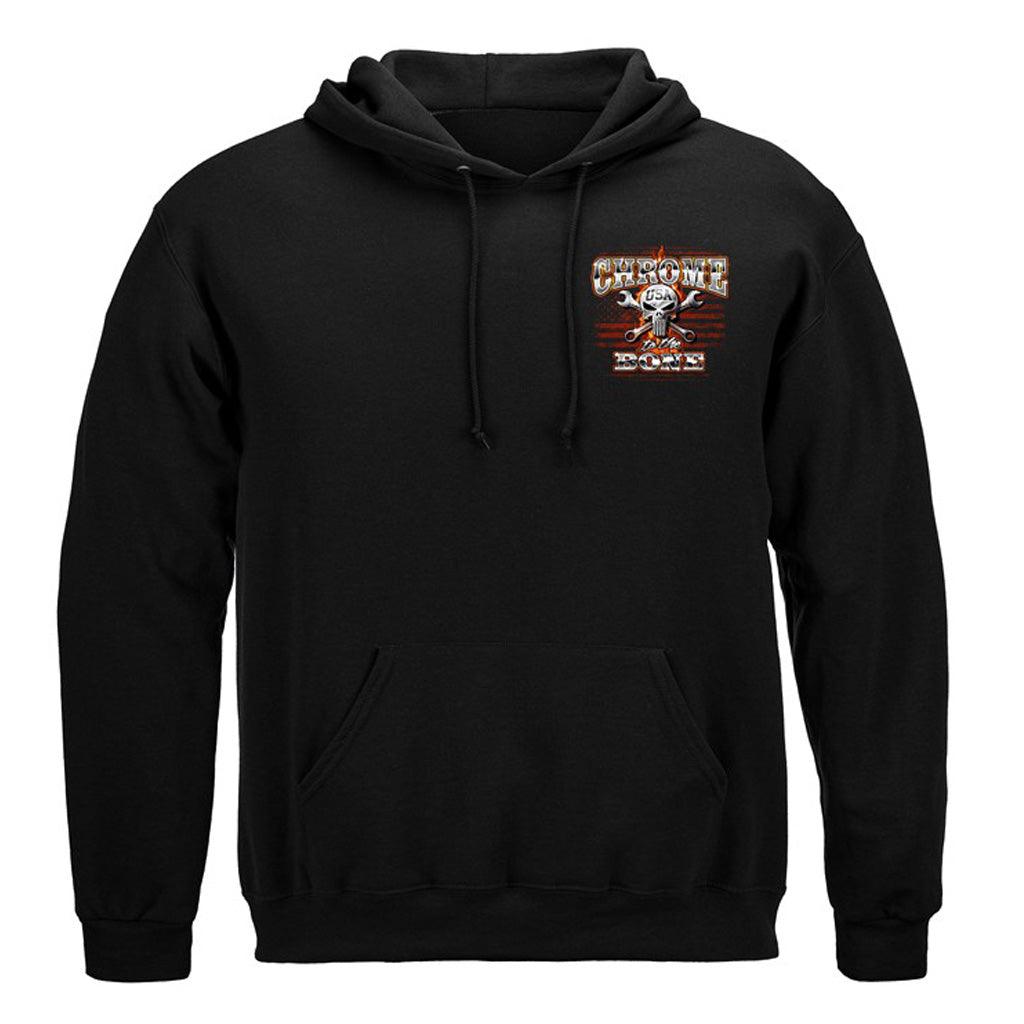 Chrome to The Bone American Night Train Hoodie - Military Republic