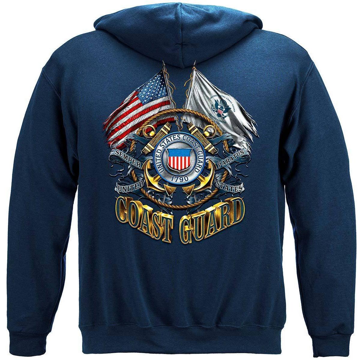Coast Guard Double Flag T-Shirt - Military Republic