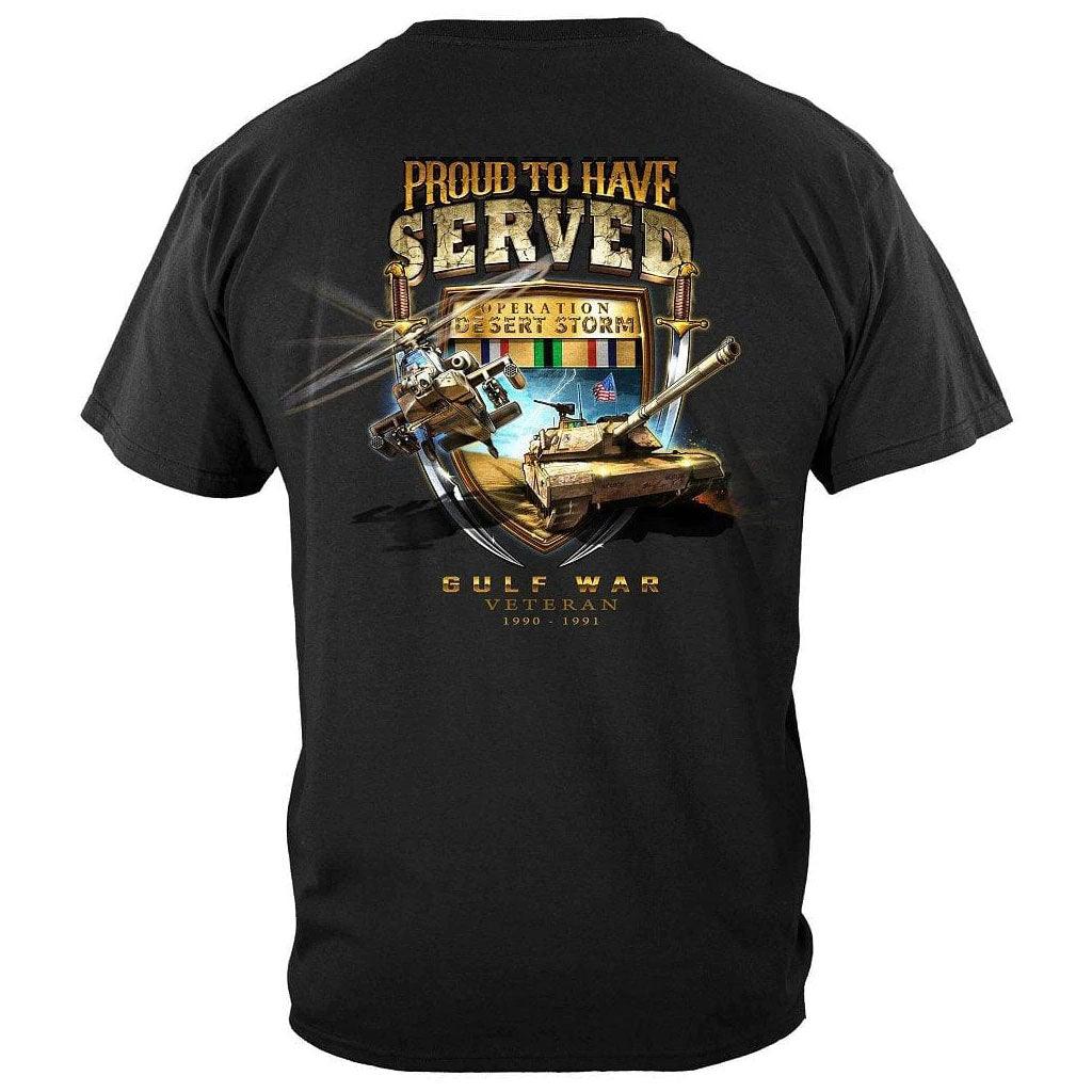 United States Desert Storm Proud To Have Served Premium Men's Long Sleeve - Military Republic