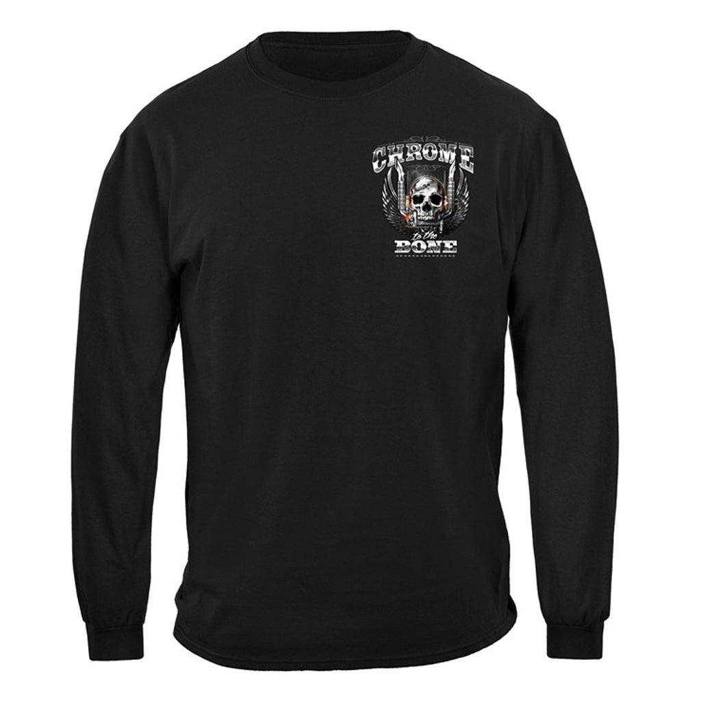 Diesel Runs Deep Chrome to The Bone Trucker Long Sleeves - Military Republic
