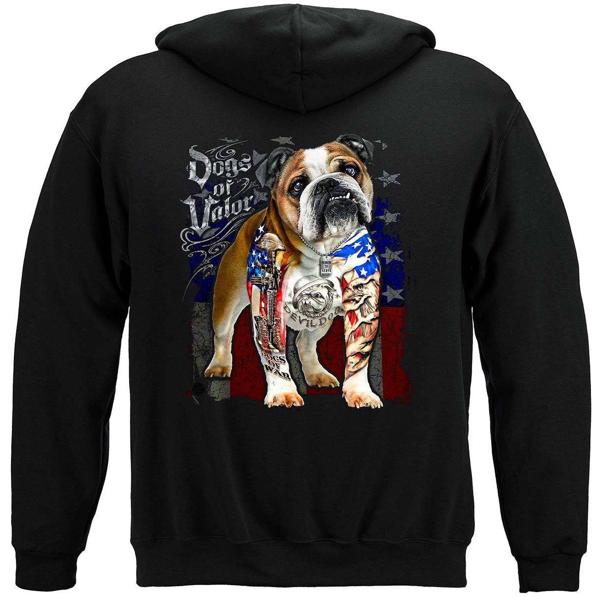 Dogs Of Valor Bull Dog Premium T-Shirt - Military Republic