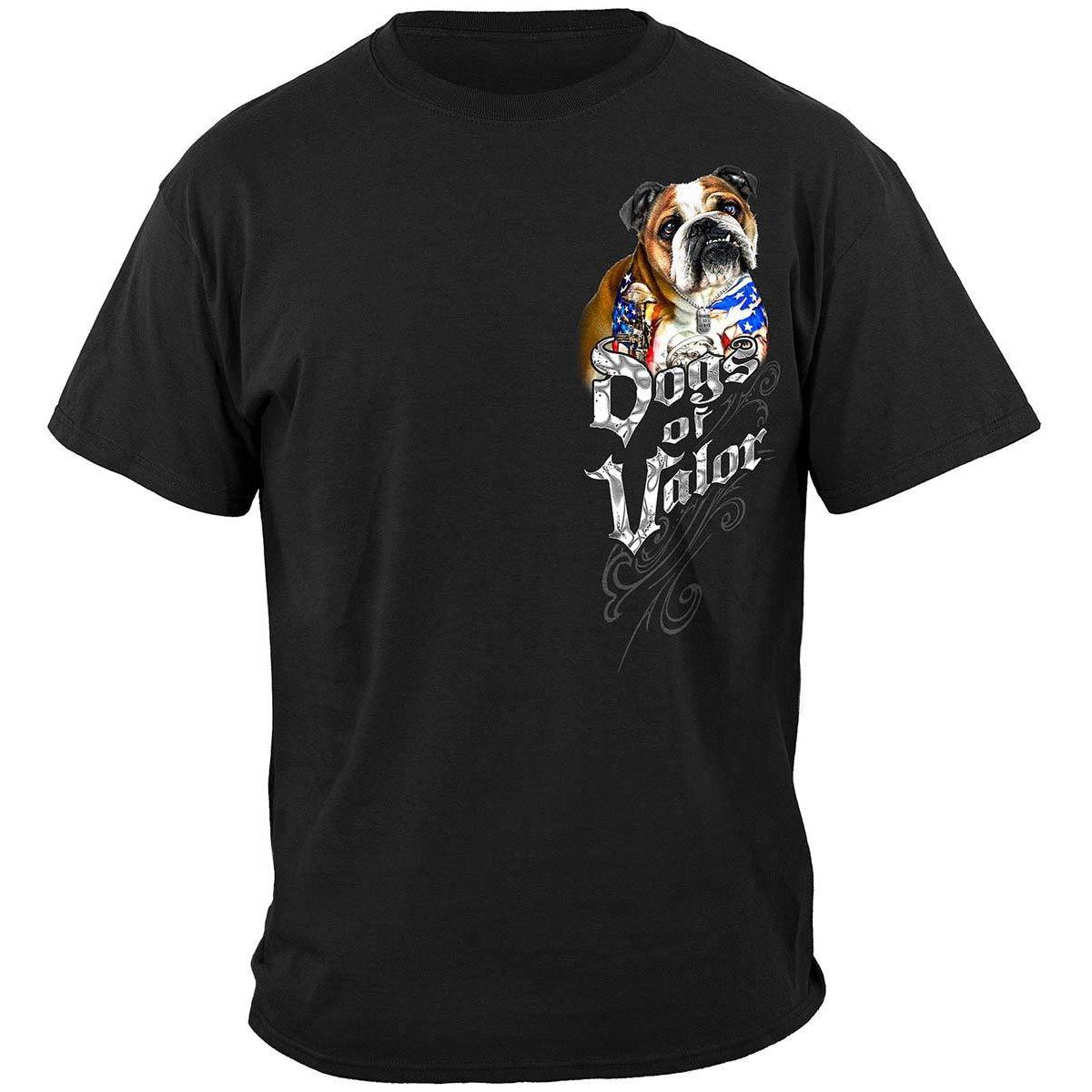 Dogs Of Valor Bull Dog Premium T-Shirt - Military Republic