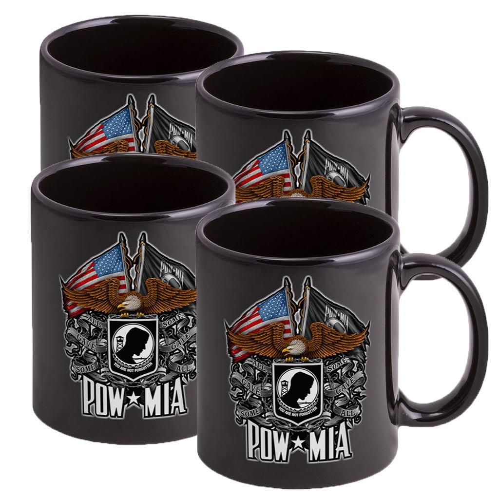 Double Flag Eagle POW Stoneware Mug Set - Military Republic