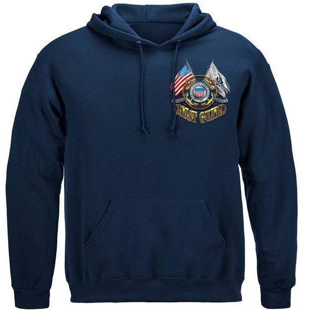 Double Flag Coast Guard Premium Long Sleeves - Military Republic