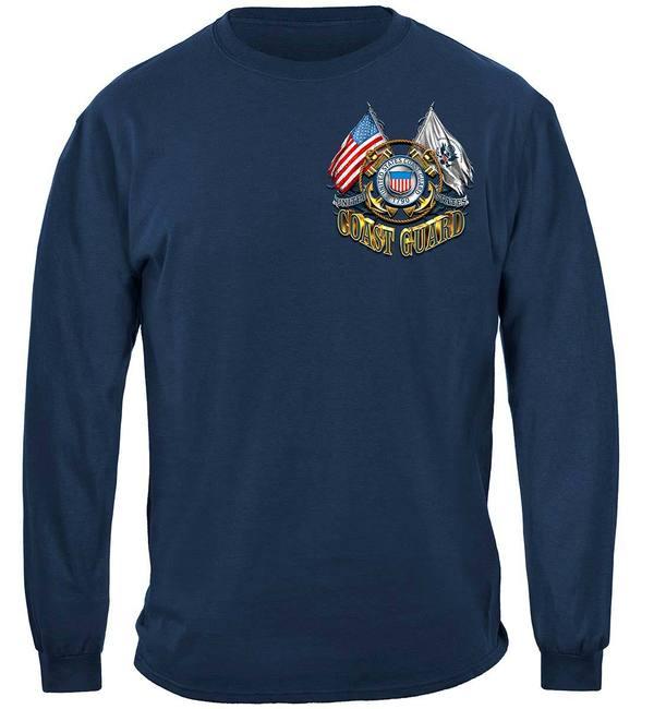 Double Flag Coast Guard Premium Hoodie - Military Republic