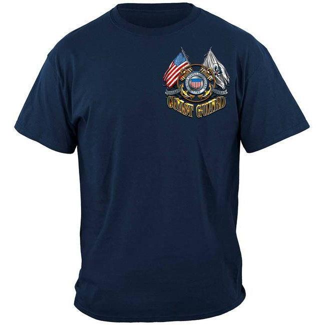 Double Flag Coast Guard Premium Long Sleeves - Military Republic