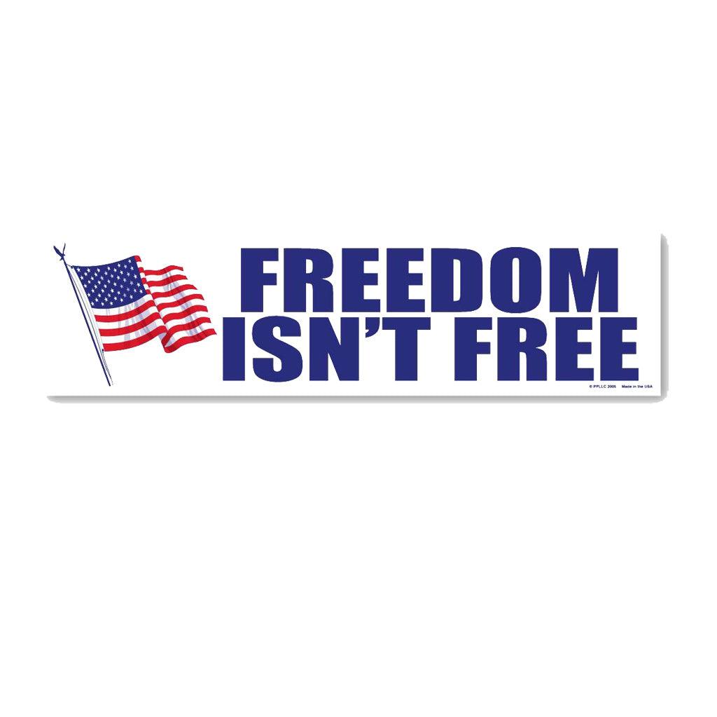United States Patriotic Freedom isn't Free Bumper Strip Magnet (10.88" x 2.88") - Military Republic