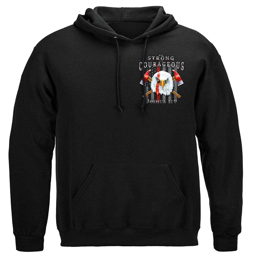 United States Firefighter Eagle Flag Red Line Premium Long Sleeve - Military Republic