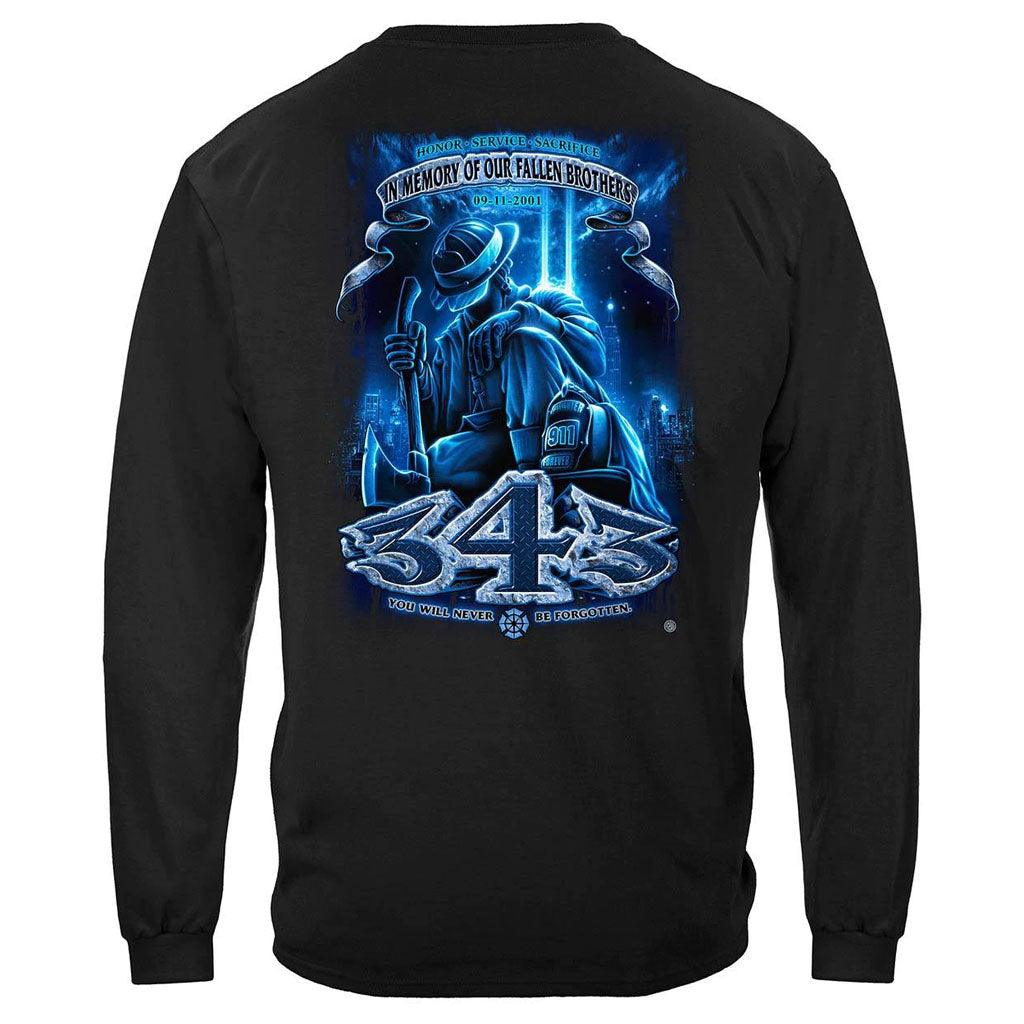 United States Firefighter Never Forget Brotherhood Premium Long Sleeve - Military Republic