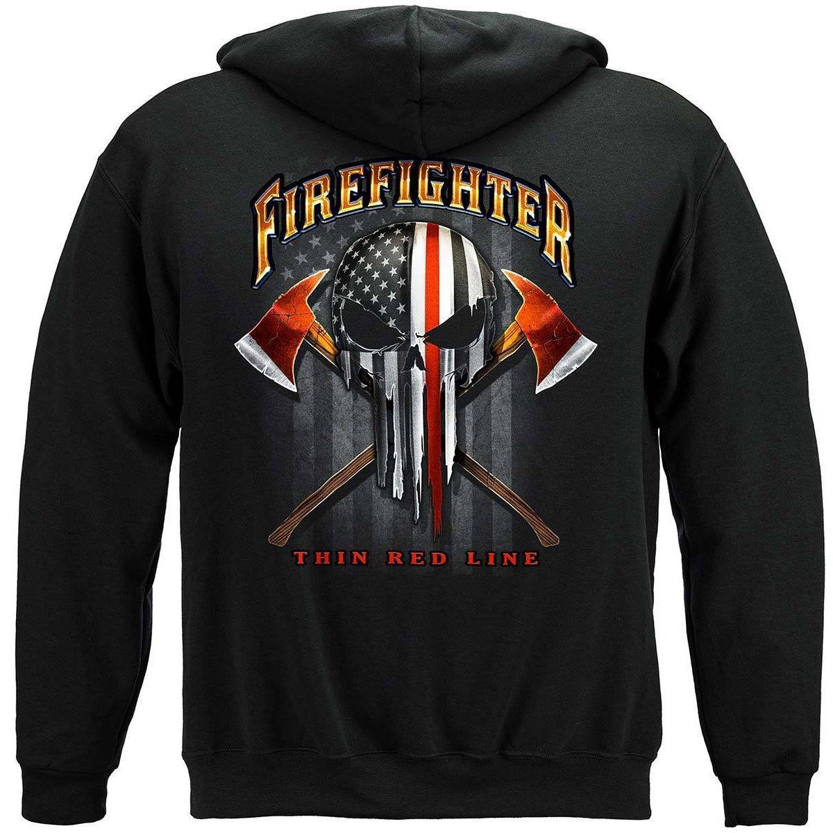 American Pride Firefighter Skull of Freedom T-shirt - Military Republic