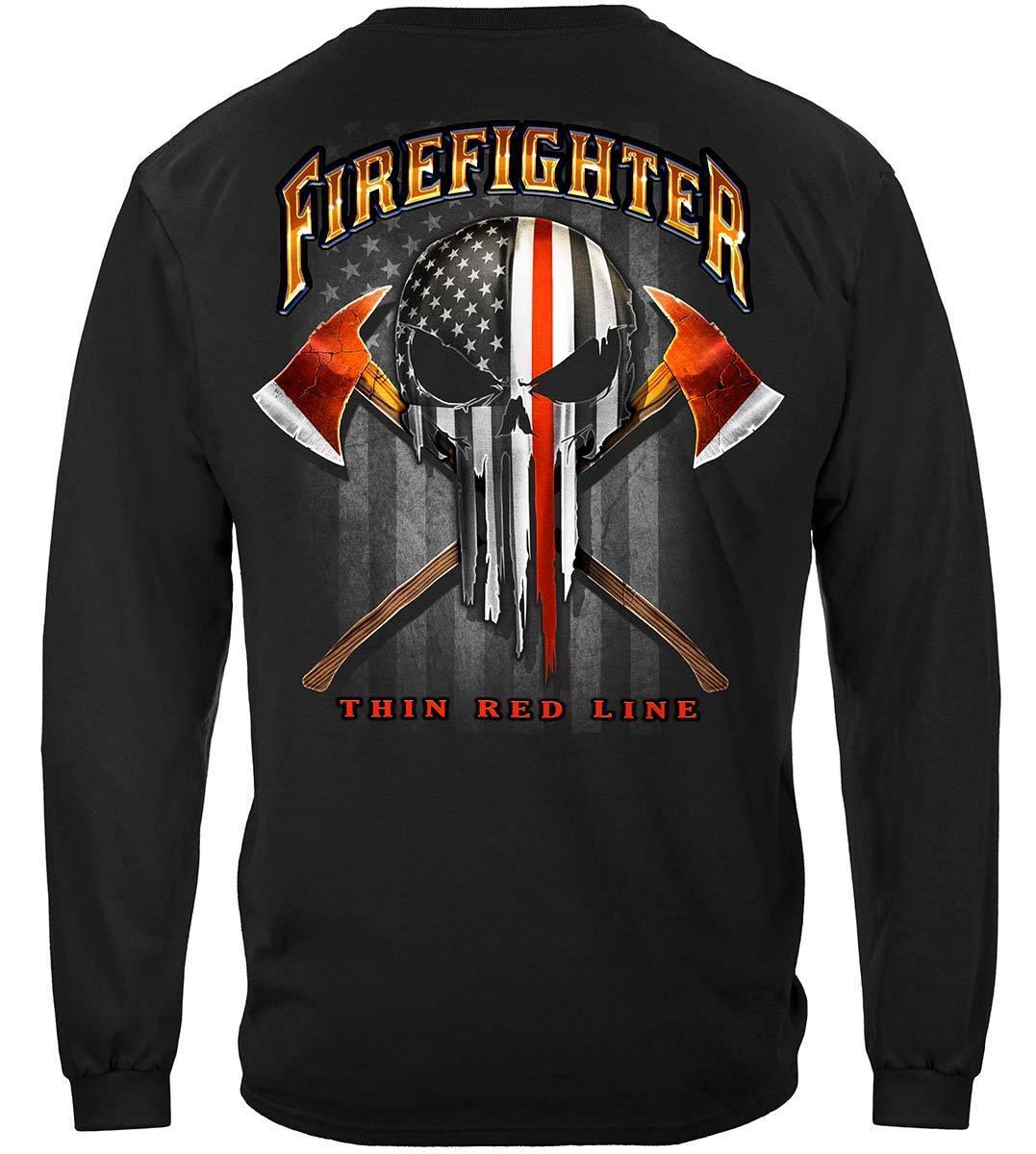 American Pride Firefighter Skull of Freedom Hoodie - Military Republic