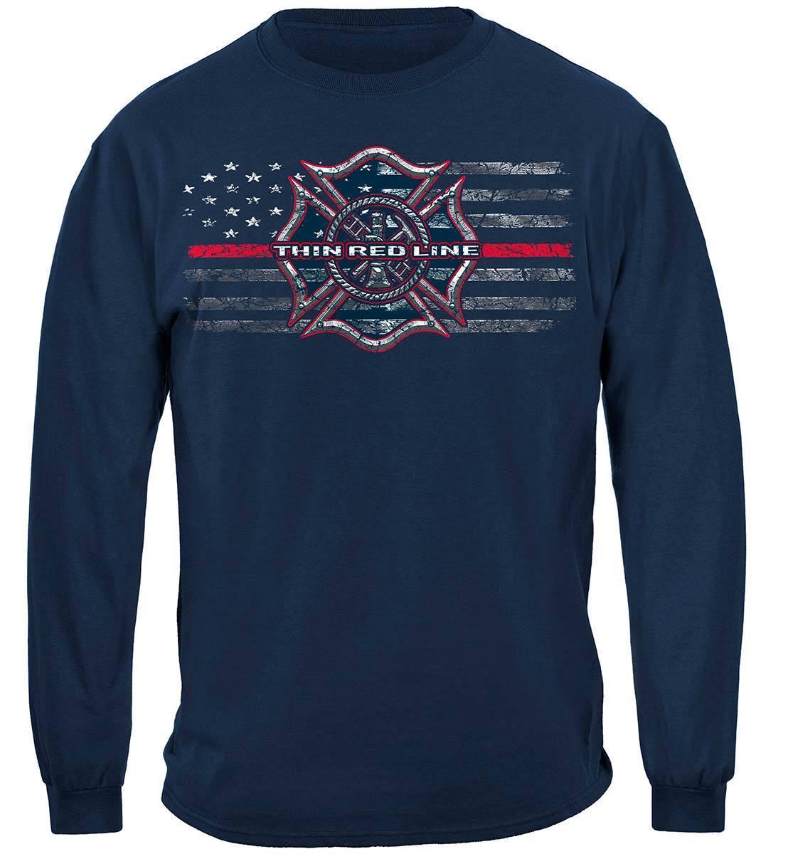 Firefighter Thin Red Line Hoodie - Military Republic