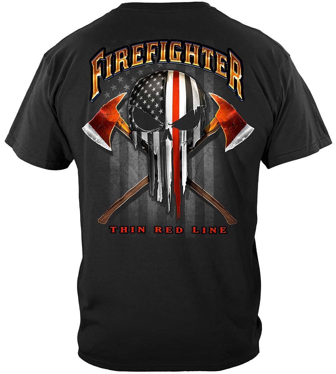 American Pride Firefighter Skull of Freedom Hoodie - Military Republic