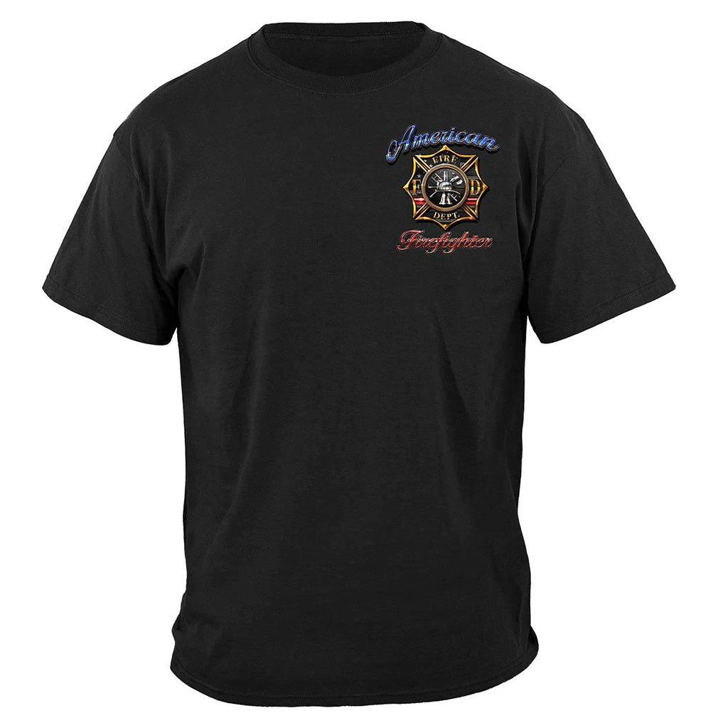 United States Firefighter Vintage Tattoo Art Premium Long Sleeve - Military Republic