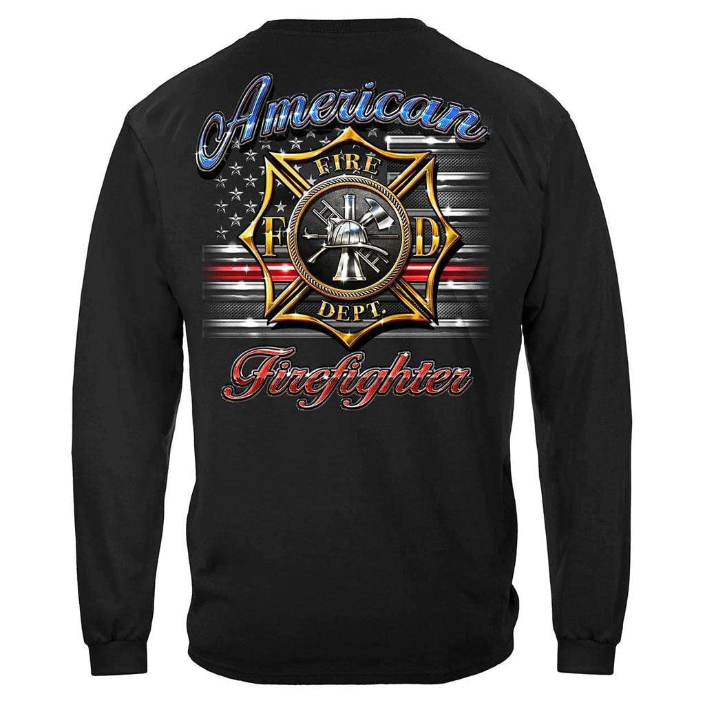United States Firefighter Vintage Tattoo Art Premium Hoodie - Military Republic