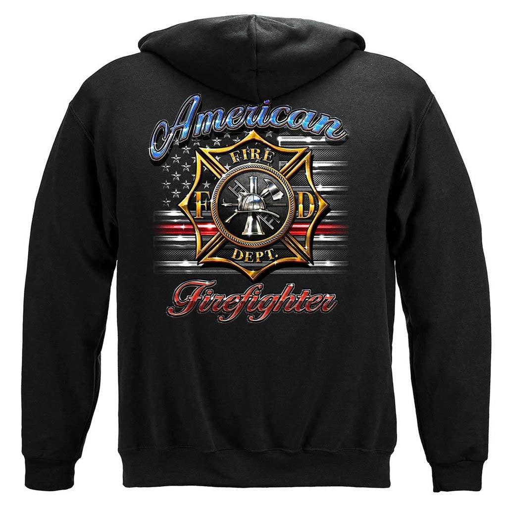 United States Firefighter Vintage Tattoo Art Premium Long Sleeve - Military Republic