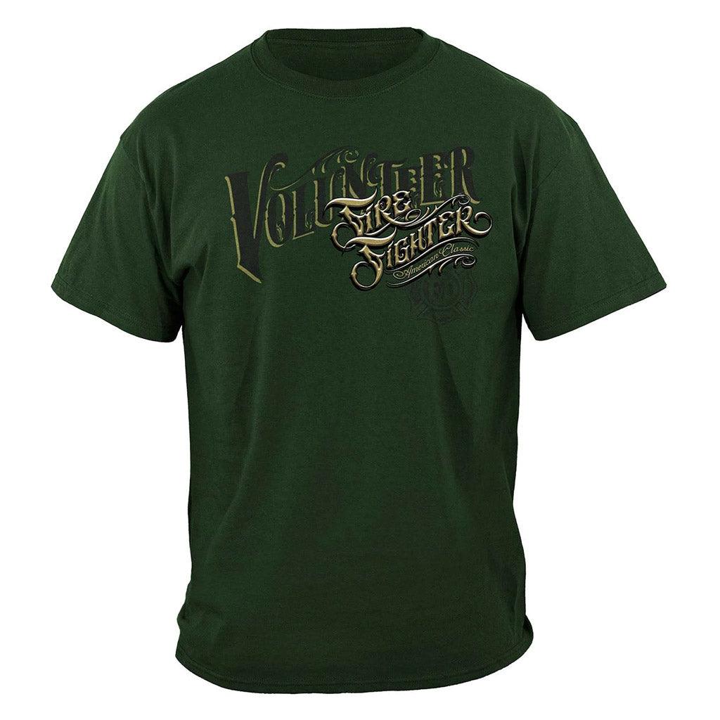 United States Firefighter Volunteer American Classic Premium T-Shirt - Military Republic