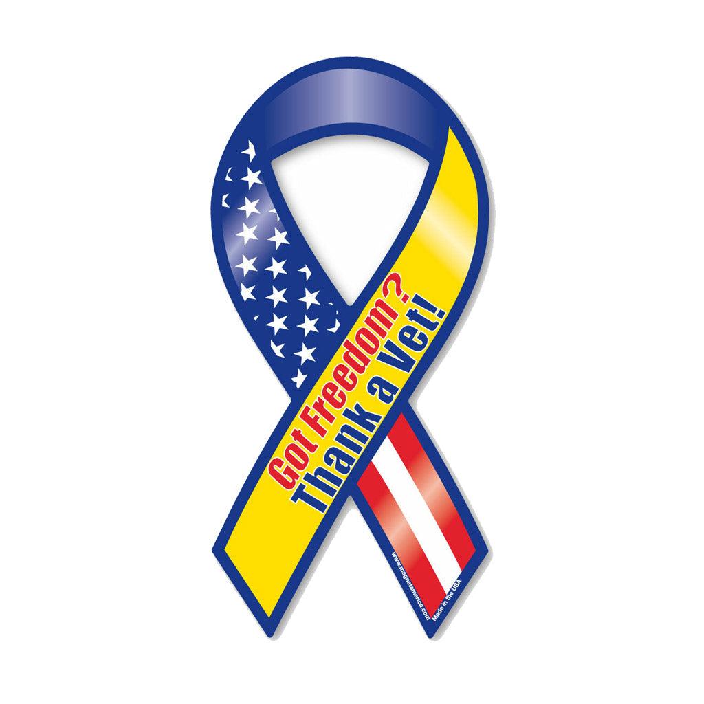 United States Veteran Got Freedom Magnet (3.88" x 8") - Military Republic